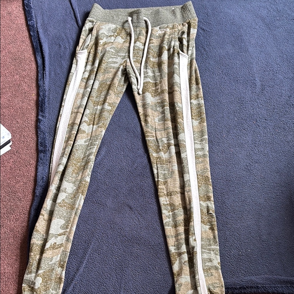 Justice Kids Camo Joggers with Side Stripes